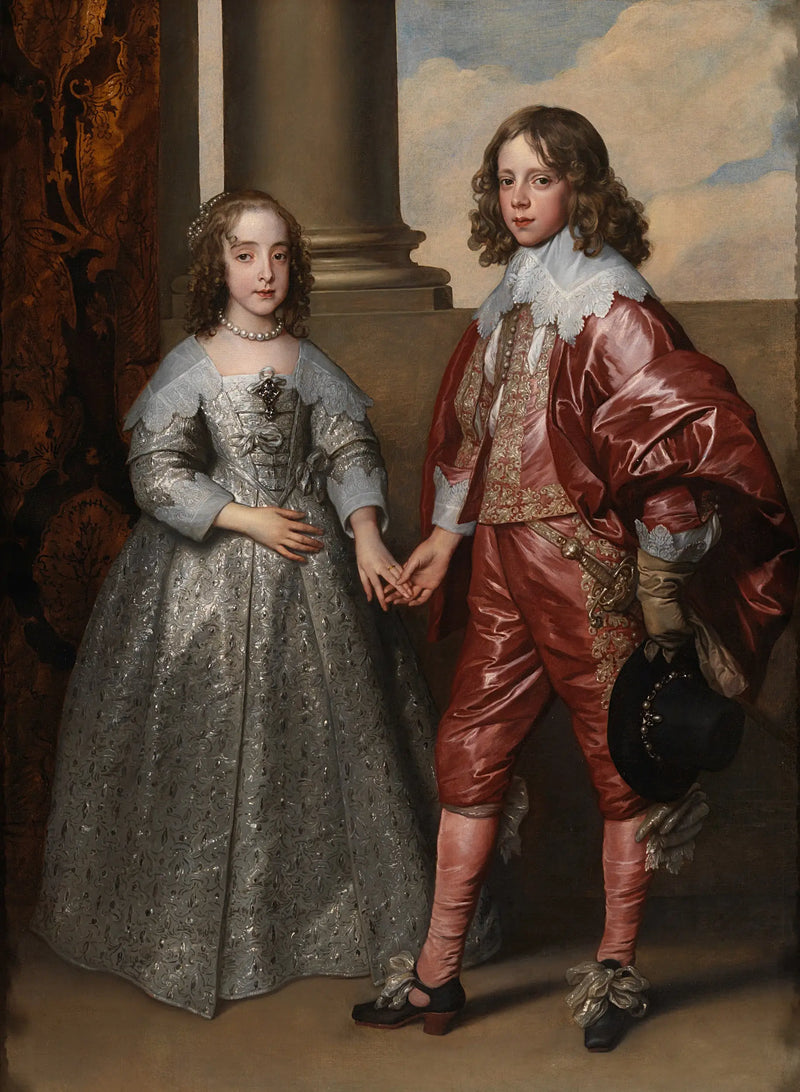 Orange Prensi Guillaume II ve Eşi Marie-Henriette Stuart Portresi - Antoine van Dyck
