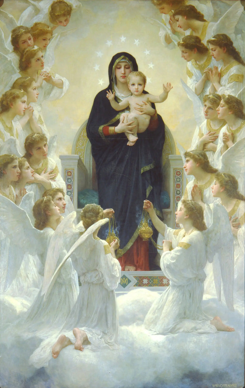 Melekler ile Meryem - Bouguereau