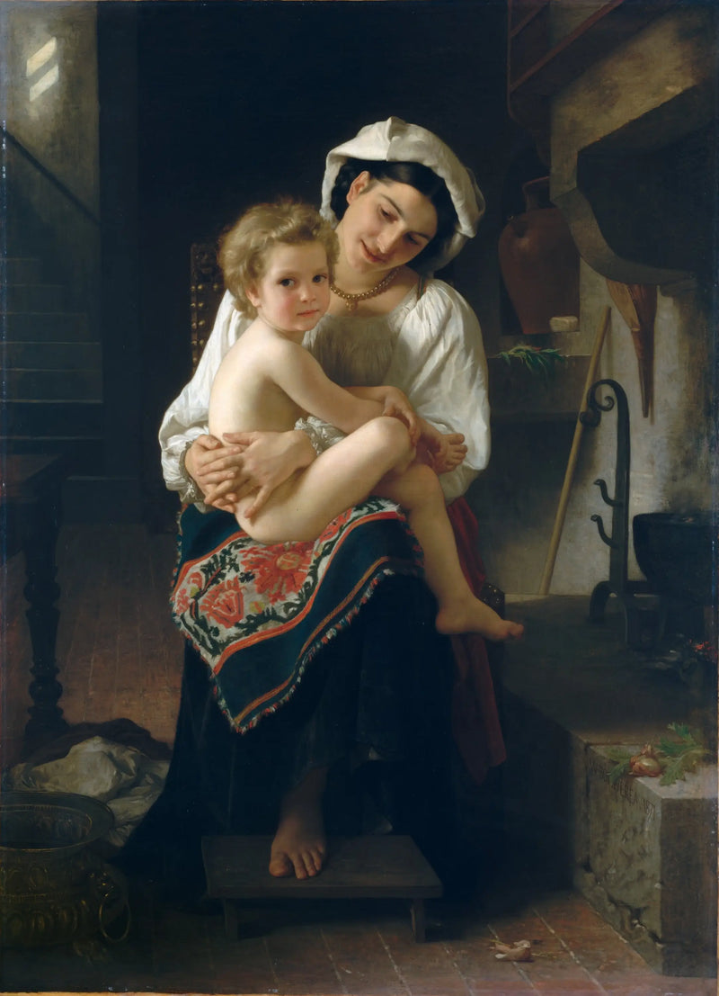 Çocuğunu Düşünen Genç Anne - Bouguereau