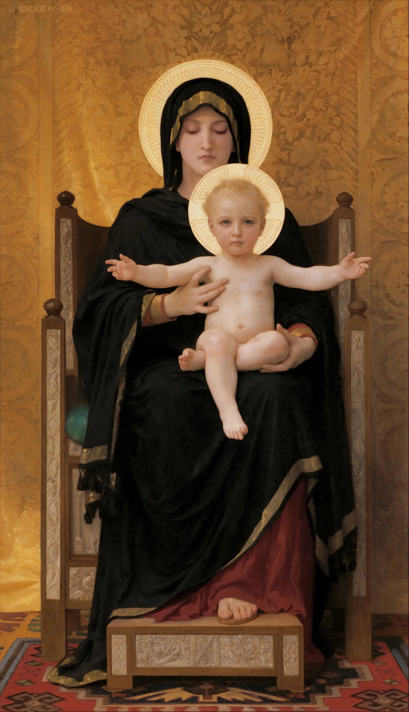 Oturan Madone - Bouguereau