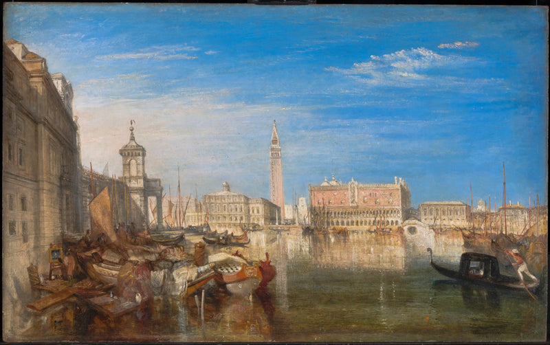 Hüzün Köprüsü, Dükalığın Sarayı ve Gümrük, Venedik. Canaletto'nun resmi - J. M. W. Turner
