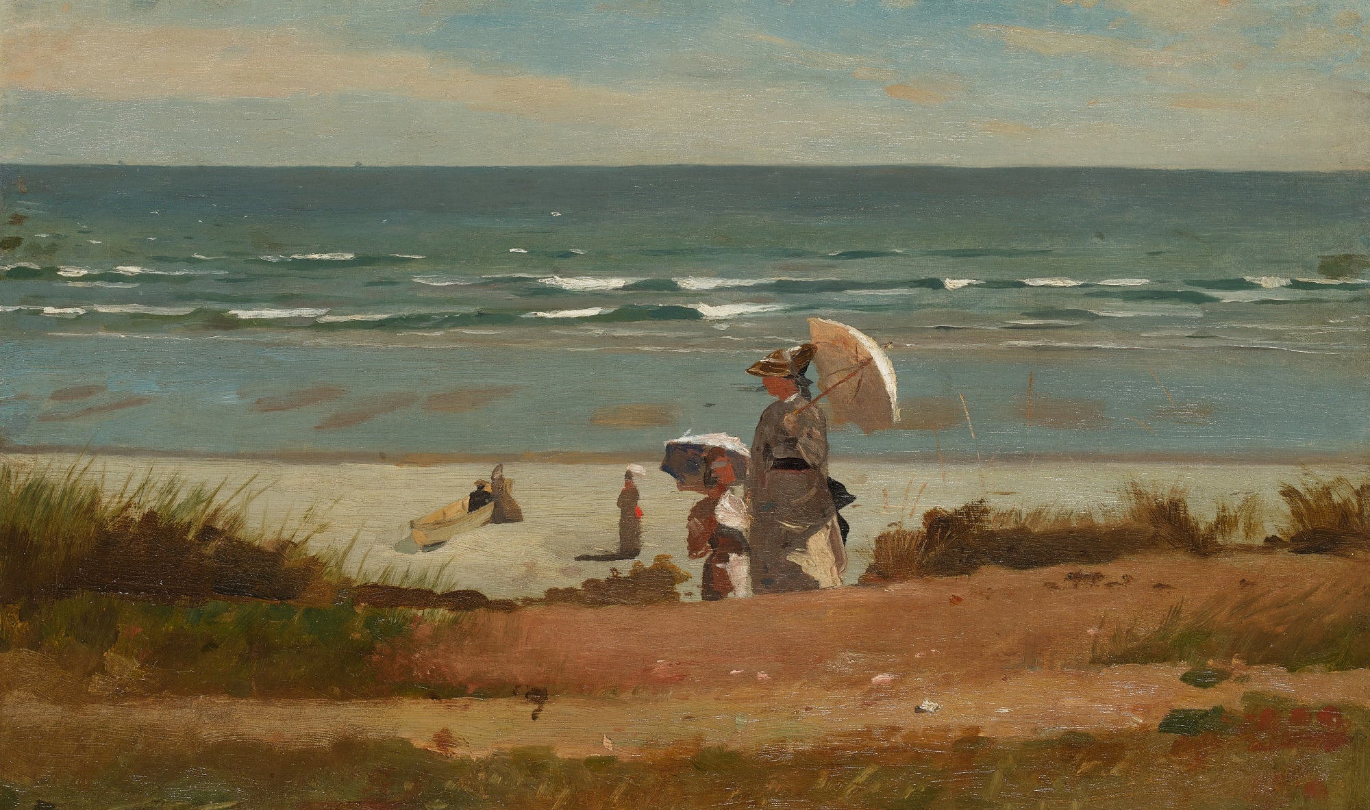 Sur la plage de Marshfield - Winslow Homer