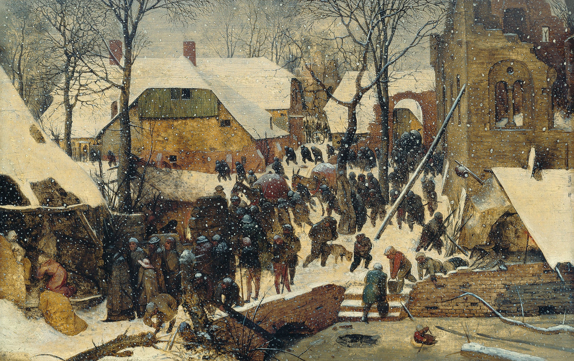 Kış Manzarasında Magi'nin Tapınması - Pieter Brueghel the Elder