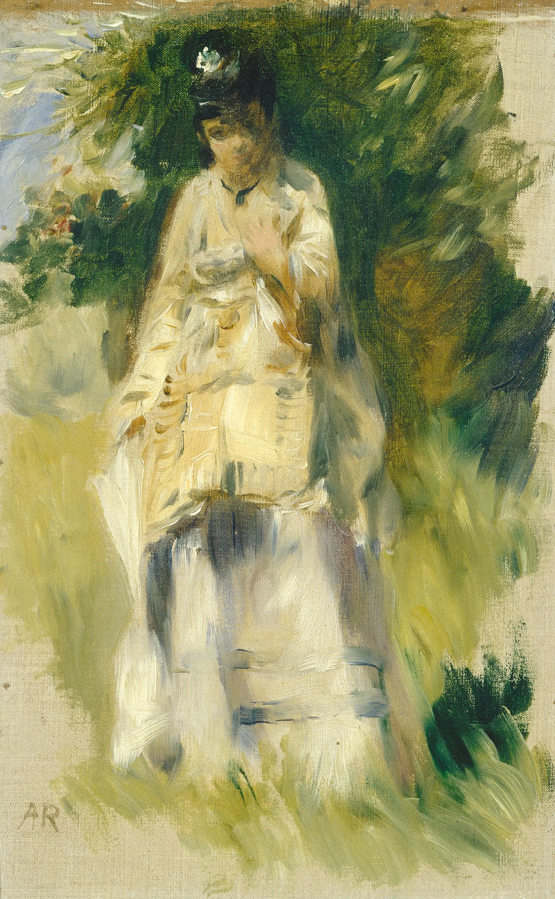 Ağaç yanında duran kadın - Pierre-Auguste Renoir