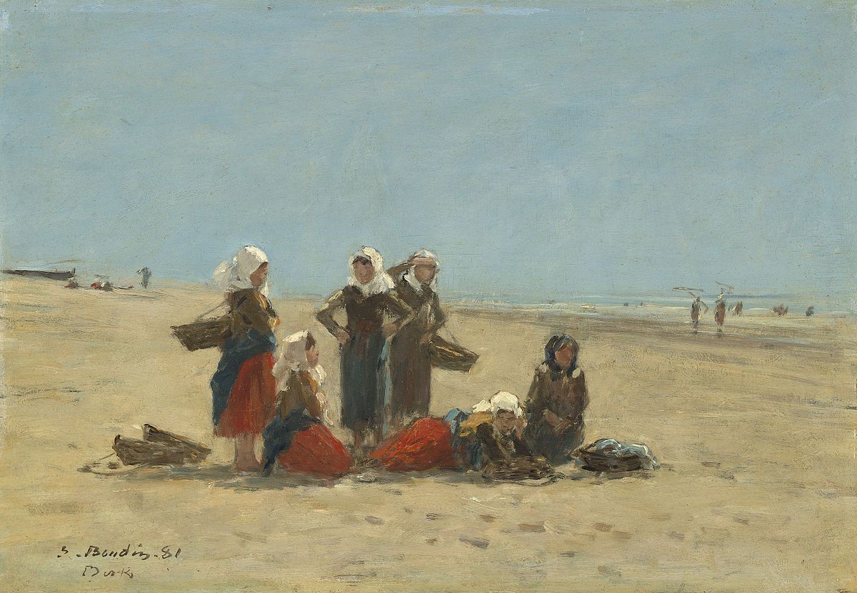 🏖 Berck Plajında Kadınlar – Eugène Boudin (1881)