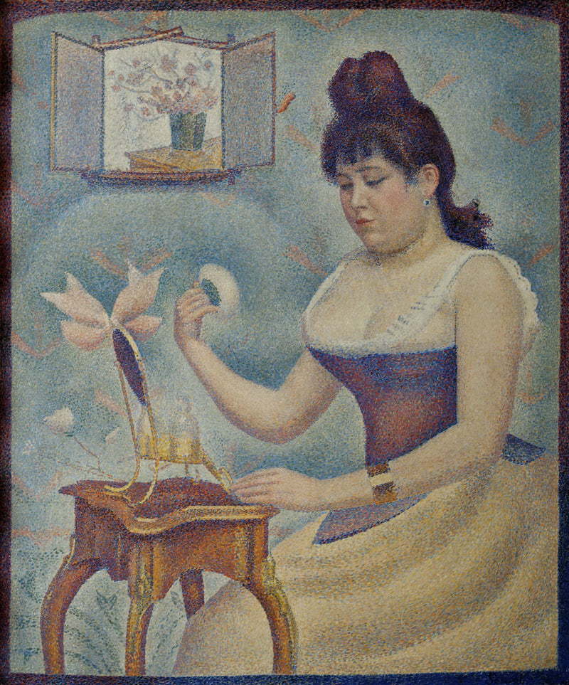 Pudra süren genç kadın - Georges Seurat