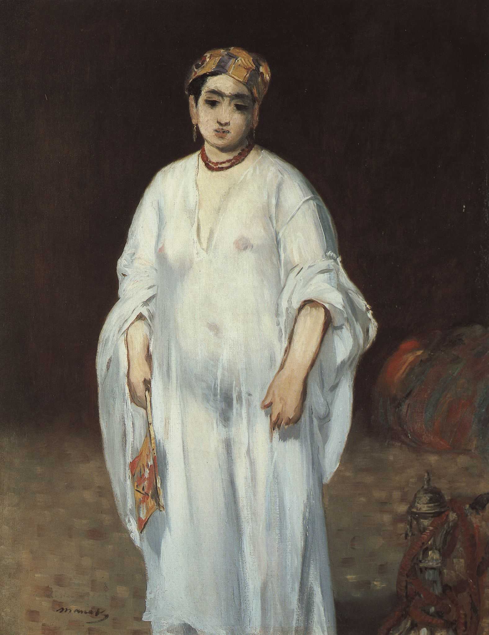 Reproduction du tableau « Jeune femme dans une robe orientale - Édouard Manet » par Alpha Reproduction en peinture à l’huile