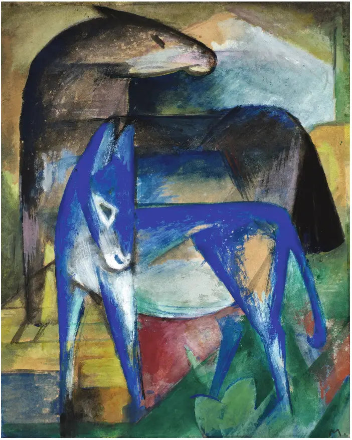 İki Mavi Eşek - Franz Marc