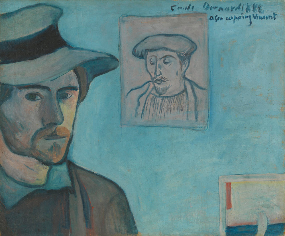 Autoportrait avec le portrait de Gauguin - Émile Bernard - Alpha Reproduction