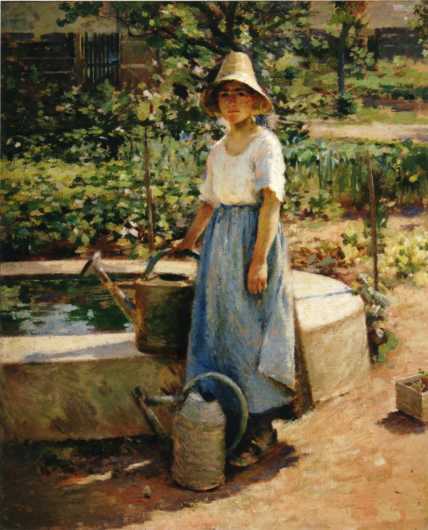 À la fontaine - Theodore Robinson