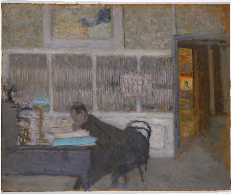 Beyaz İnceleme'de (Félix Fénéon Portresi). - Édouard Vuillard