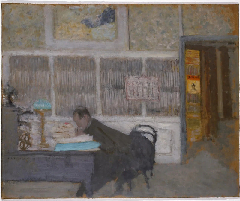 Beyaz İnceleme'de (Félix Fénéon Portresi). - Édouard Vuillard