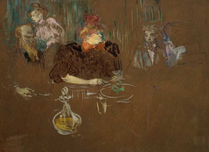Bay ve Bayan Natanson'un Masasında - Henri de Toulouse-Lautrec