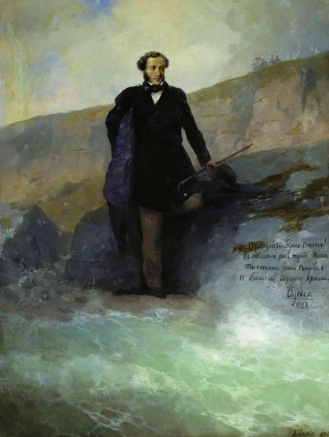A. S. Pouchkine Karadeniz kıyısında - Ivan Aïvazovski