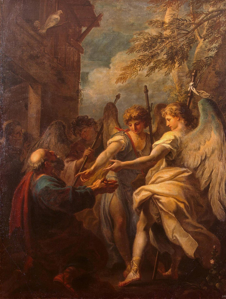 İbrahim ve melekler - Sebastiano Ricci