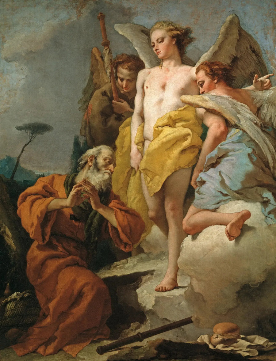 İbrahim ve Üç Melek - Giovanni Battista Tiepolo