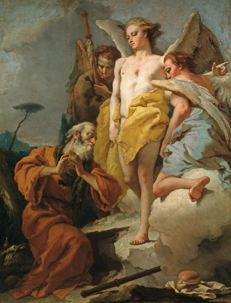 İbrahim ve Üç Melek - Giovanni Battista Tiepolo