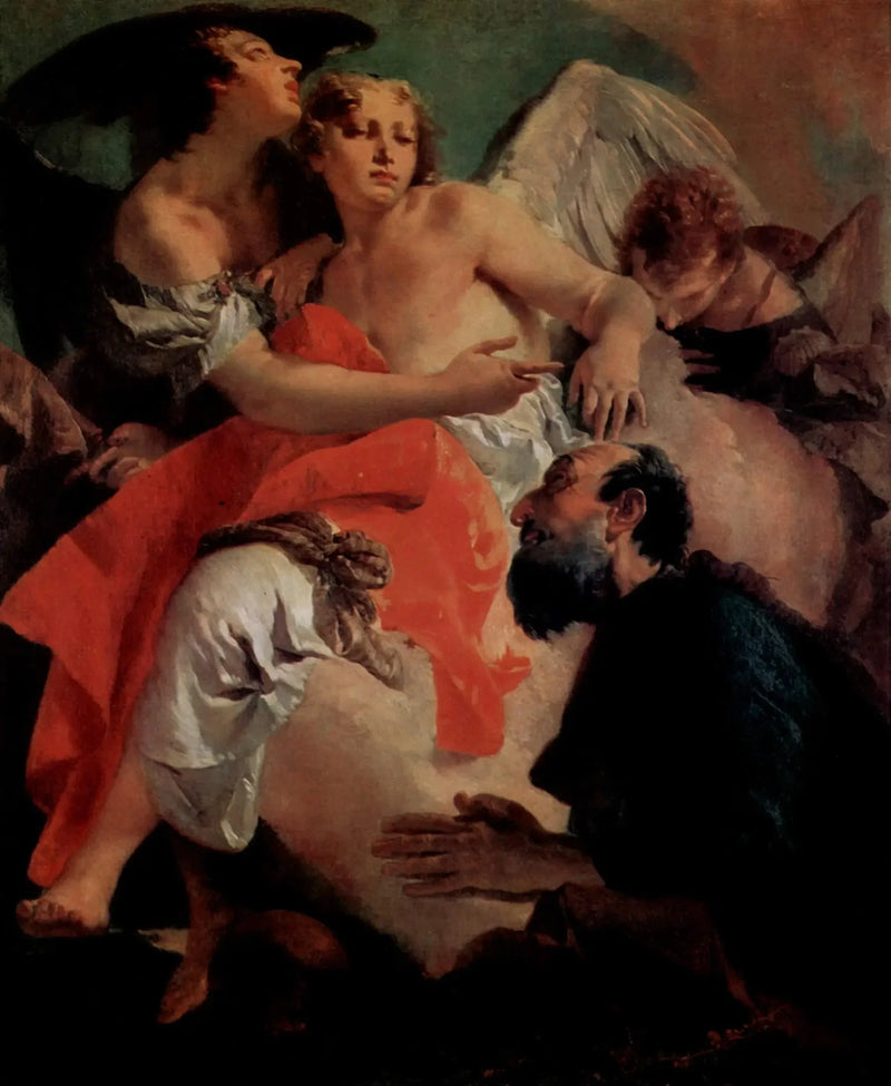 İbrahim Üç Meleğin Önünde Dua Ediyor - Giovanni Battista Tiepolo