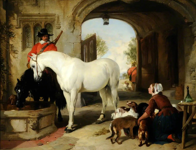 Atların Sulanması - Edwin Henry Landseer