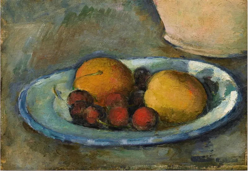 Bir tabakta kayısılar ve kirazlar - Paul Cézanne