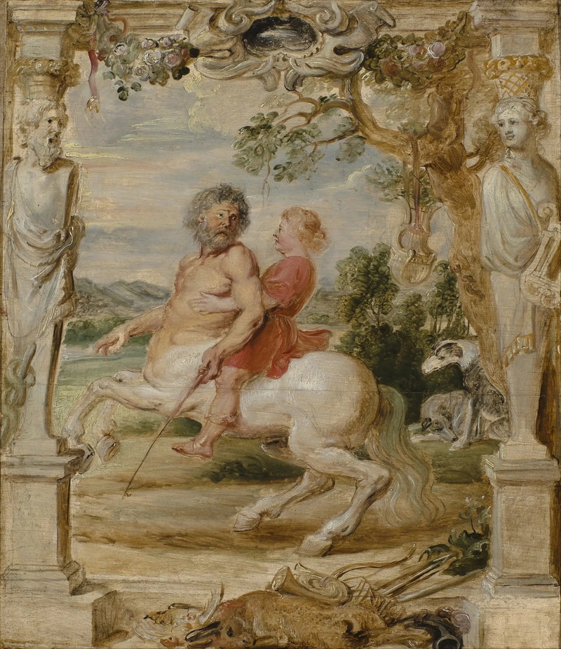 Achille, centaur Chiron tarafından eğitildi - Peter Paul Rubens