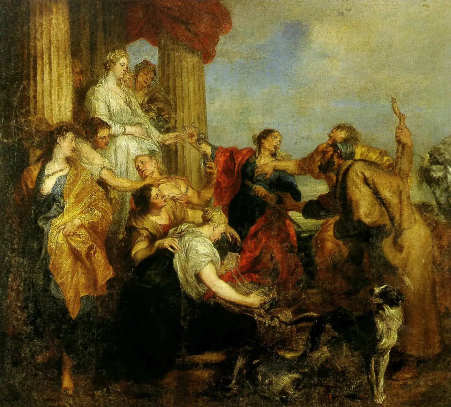 Lykomède'nin Kızları Arasında Tanınan Achille - Antoine van Dyck