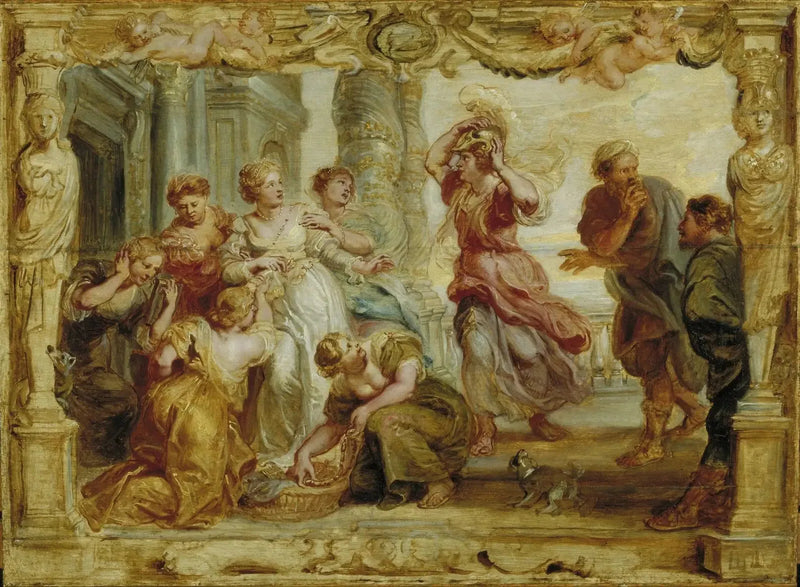 Lykomède'nin Kızları Arasında Tanınan Achille - Peter Paul Rubens