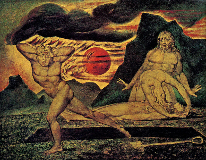 Adem ve Havva Abel'in bedenini bulurken - William Blake