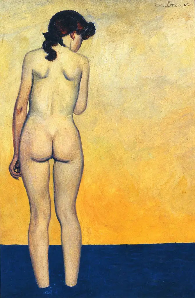 Genç kız suya girerken - Félix Vallotton