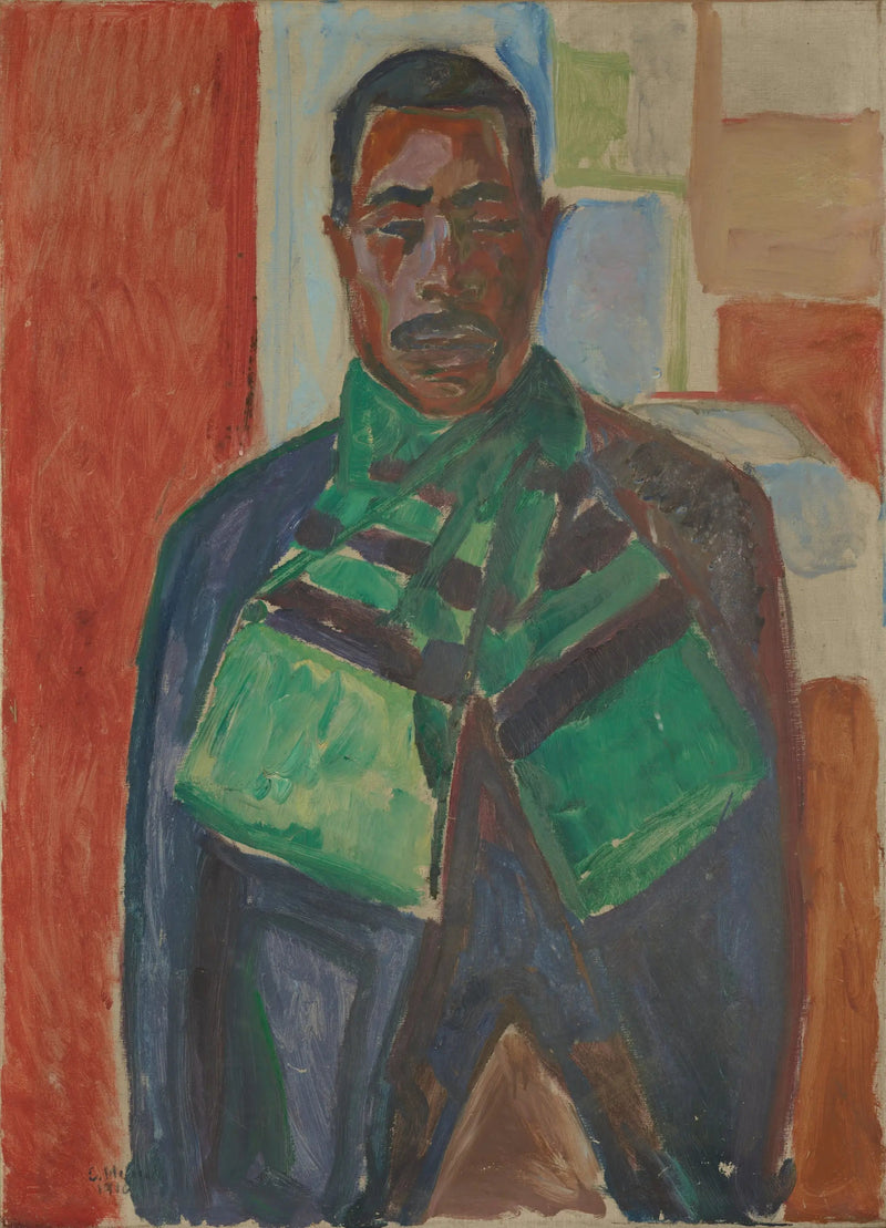 Yeşil şal takan Afrikalı - Edvard Munch
