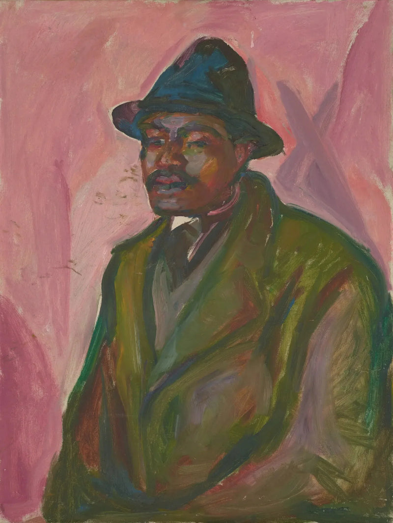 Yeşil pelerinli Afrikalı - Edvard Munch
