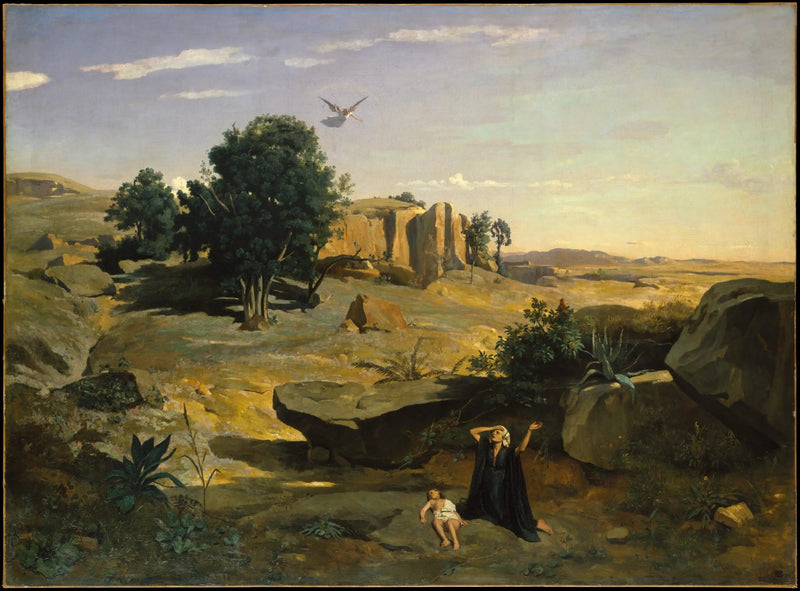 Agar Çölünde - Jean-Baptiste Camille Corot