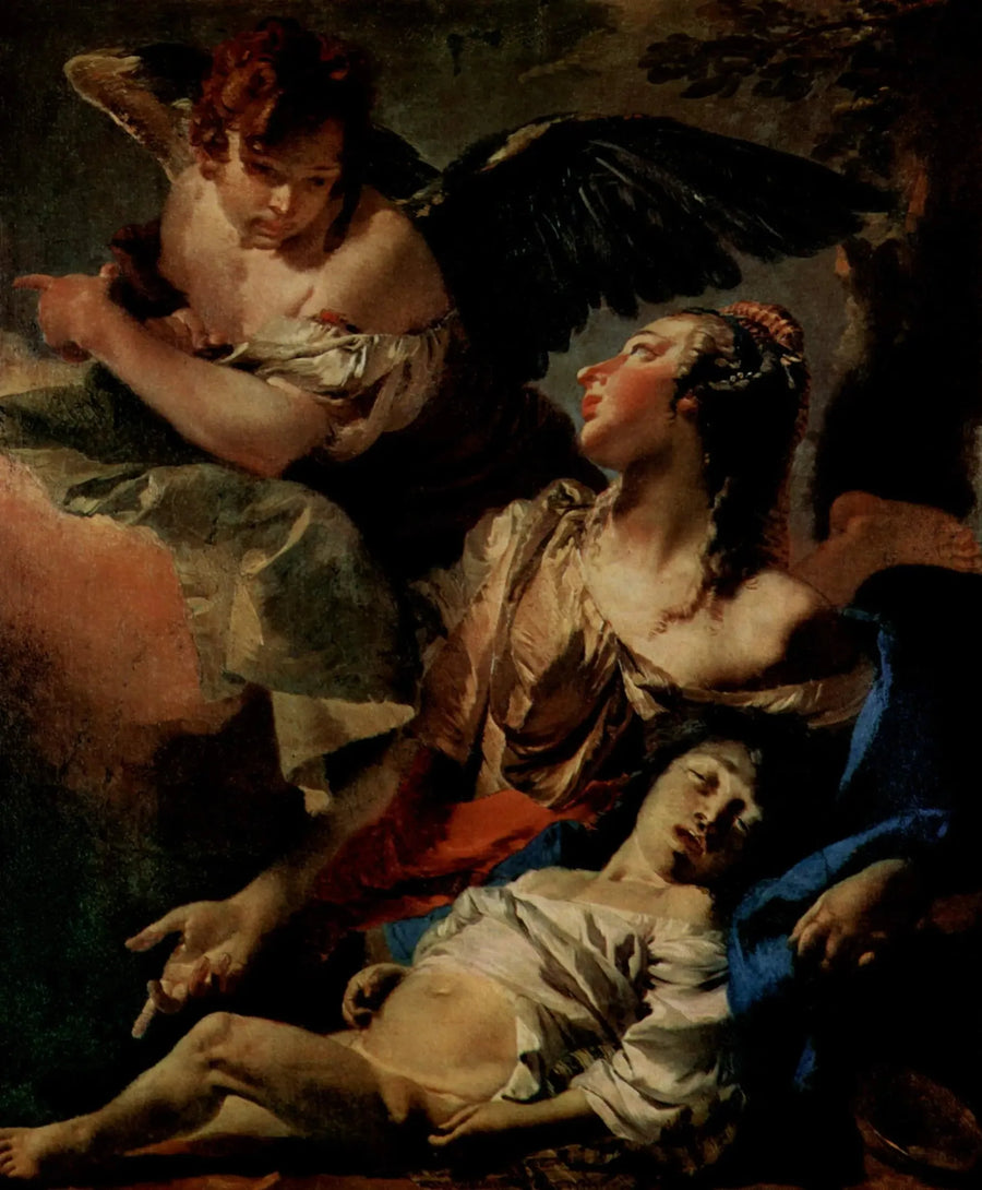 Agar ve İsmail çölda - Giovanni Battista Tiepolo
