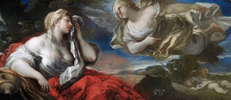 Agar ve İsmail Çölde - Luca Giordano