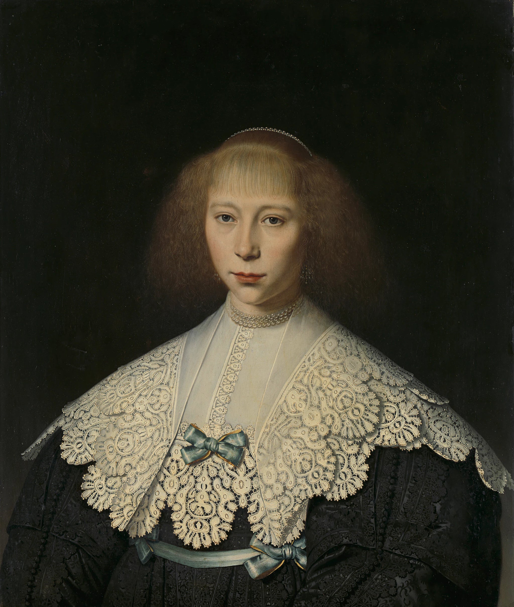 Agathe Geelvinck (1617-38). Première épouse de Frederik Dircksz Alewijn - Dirck van Santvoort