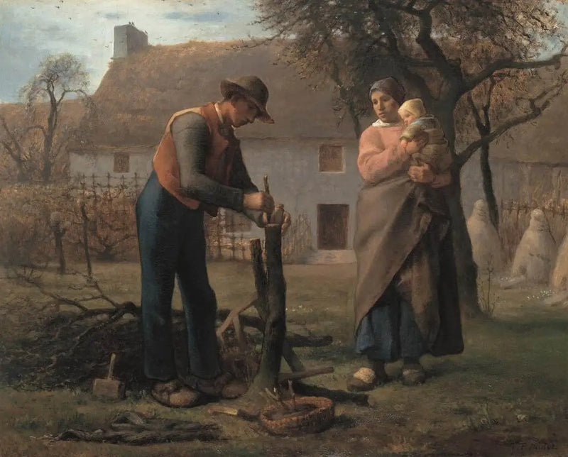 Tarımcı, bir ağaca aşı yaparken - Jean-François Millet