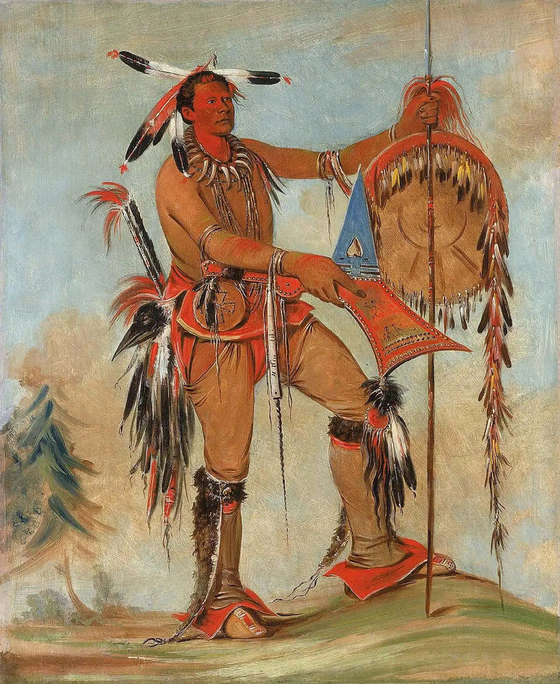 Ah-móu-a, balina, Kee-o-kúk'un başlıca cesurlarından biri - George Catlin