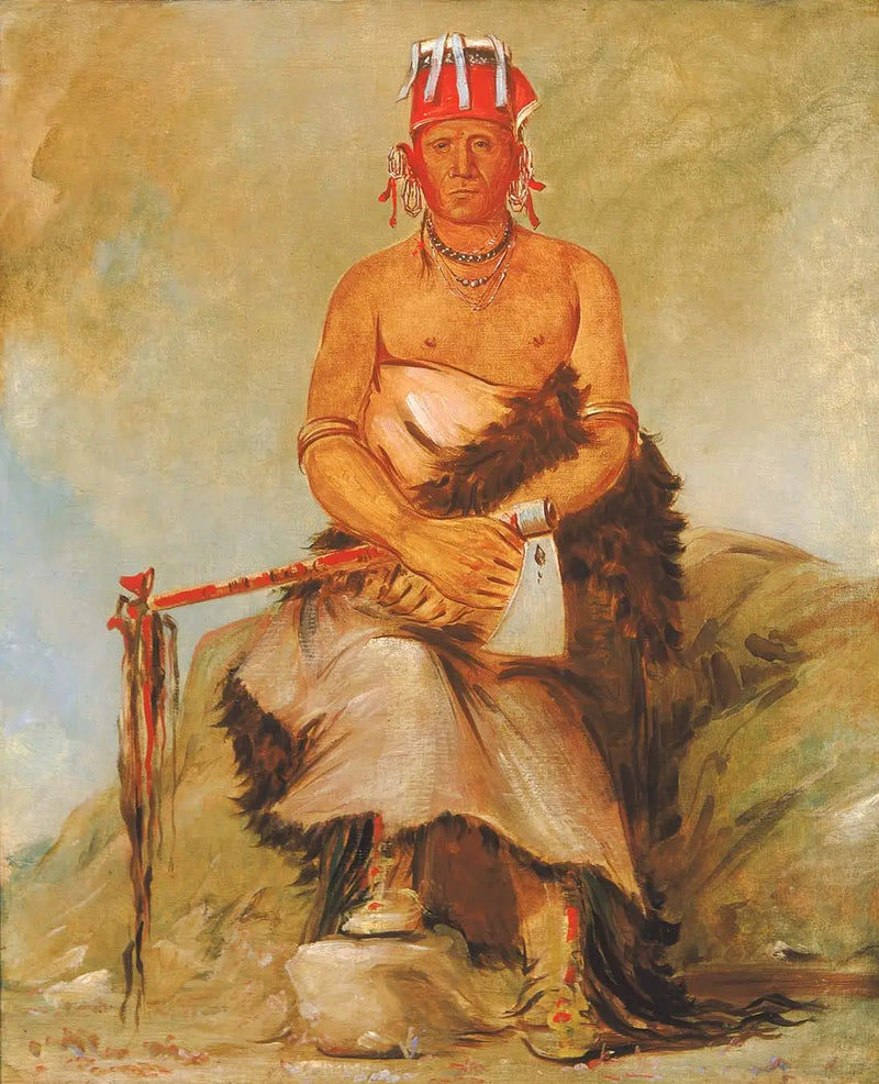 A'h-sha-la-cóots-ah, alın üzerindeki güzellik lekesi, Pawnee Cumhuriyetçileri lideri - George Catlin