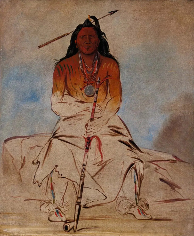 Ah-sháw-wah-róuks-te, Şifacı Atı, Büyük Brave Pawnee - George Catlin