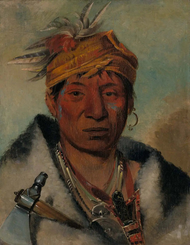 Ah-yaw-ne-tak-oár-ron, bir savaşçı - George Catlin