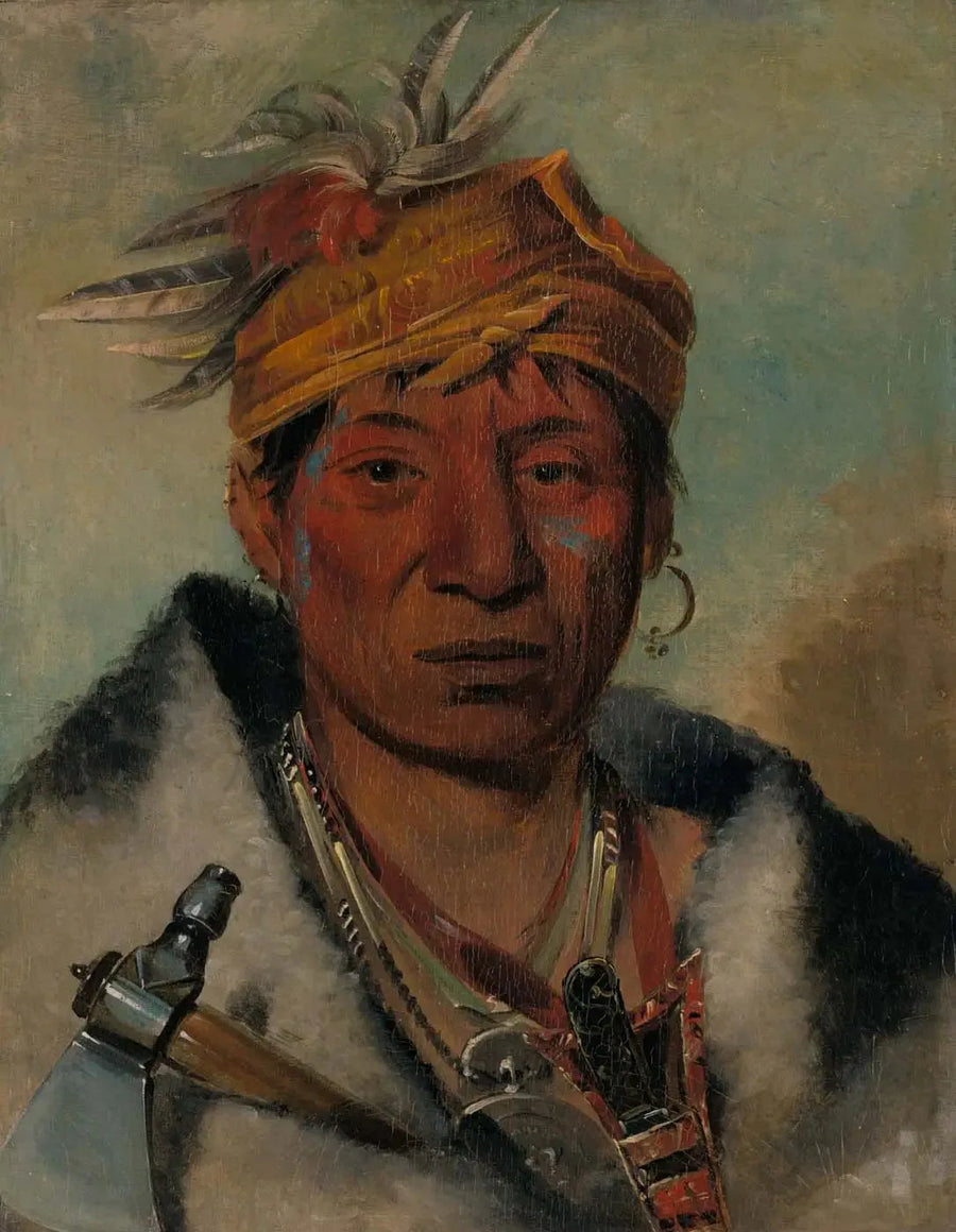 Ah-yaw-ne-tak-oár-ron, bir savaşçı - George Catlin