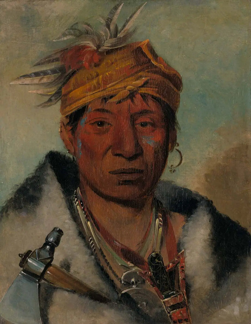 Ah-yaw-ne-tak-oár-ron, bir savaşçı - George Catlin