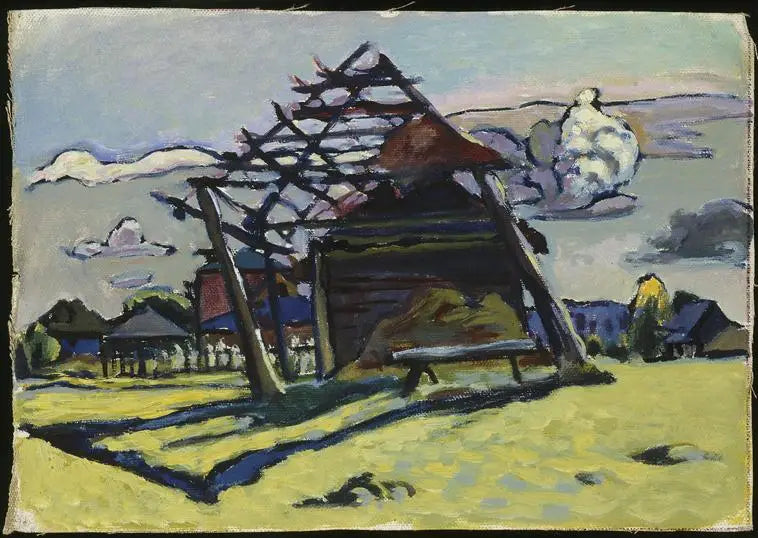 Akhtyrka, saman yığını ve çiftlik için çerçeve - Vassily Kandinsky