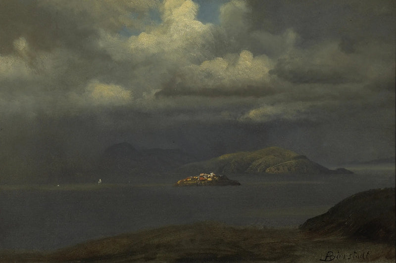 Alcatraz, San Francisco Körfezi - Albert Bierstadt