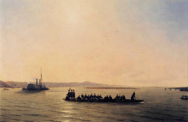 II. Aleksandır geçerken Tuna Nehri - İvan Aĭvazovski