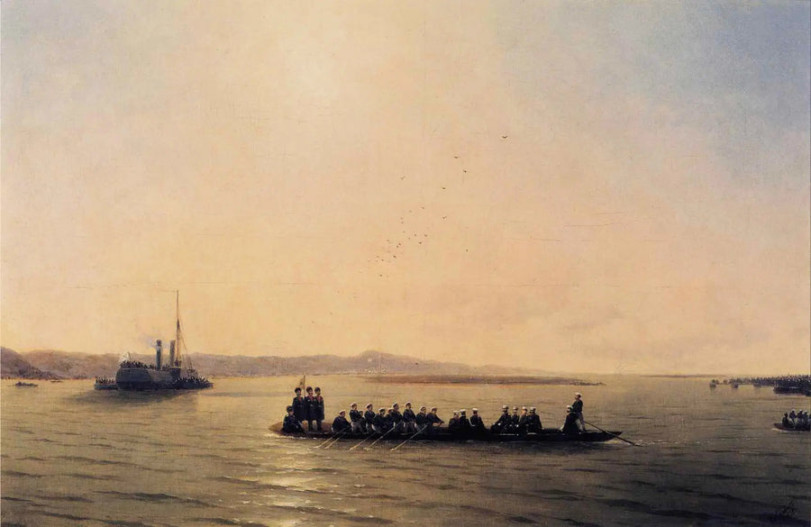 II. Aleksandır geçerken Tuna Nehri - İvan Aĭvazovski