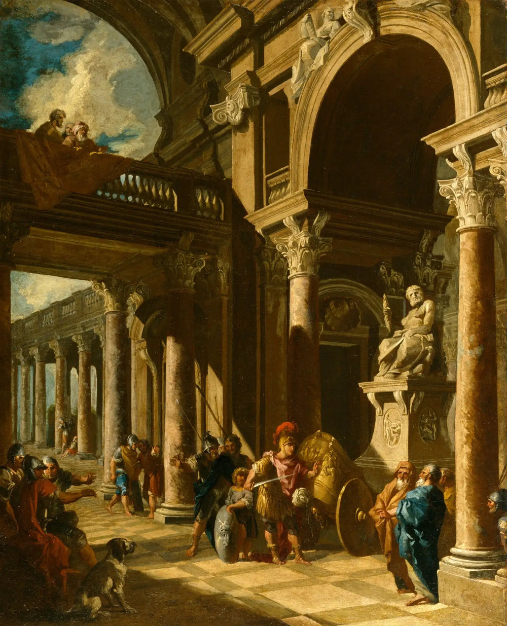 Alexandre le Grand coupant le nœud gordien - Giovanni Paolo Panini - Alpha Reproduction