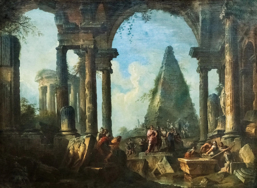 Büyük İskender, Aşil'in mezarının önünde - Giovanni Paolo Panini