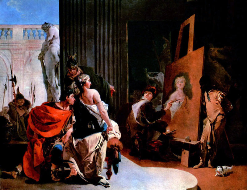 Büyük İskender ve Campaspe, Apelle Atölyesinde - Giovanni Battista Tiepolo