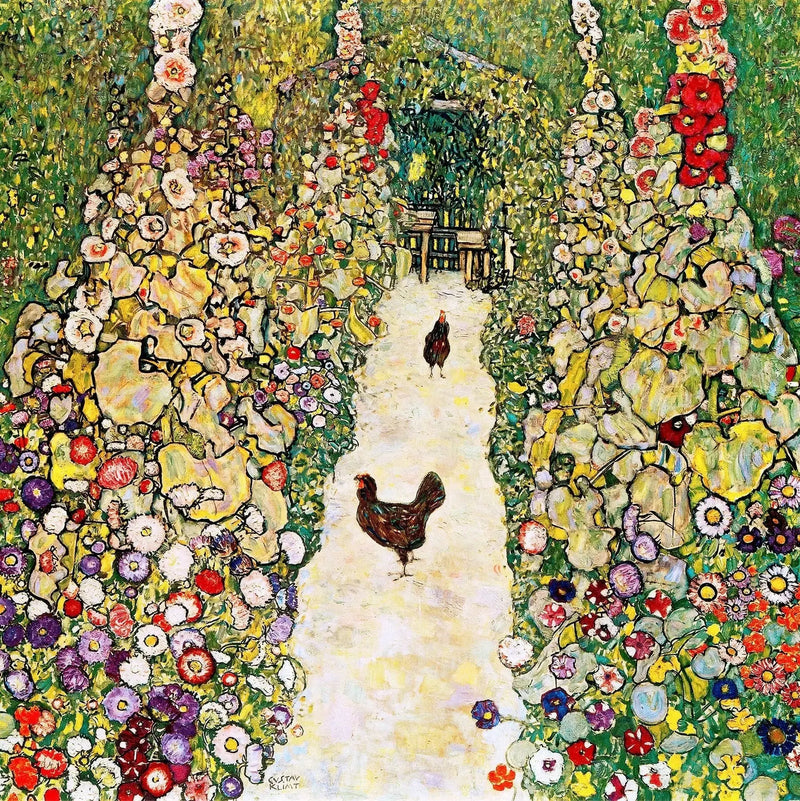 Tavuklu Bahçe Yolu - Gustav Klimt